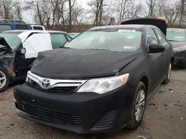 4T1BF1FK6DU252030 - 2013 TOYOTA CAMRY L BLACK photo 2