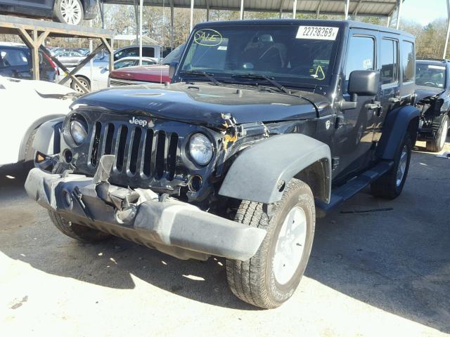 1C4BJWDG7DL523780 - 2013 JEEP WRANGLER U BLACK photo 2