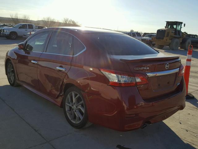 3N1AB7AP7DL635456 - 2013 NISSAN SENTRA S BURGUNDY photo 3