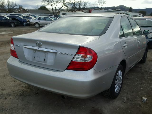 4T1BE32K04U378050 - 2004 TOYOTA CAMRY LE SILVER photo 4