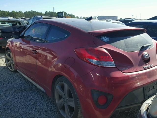 KMHTC6AE0DU174968 - 2013 HYUNDAI VELOSTER T RED photo 3