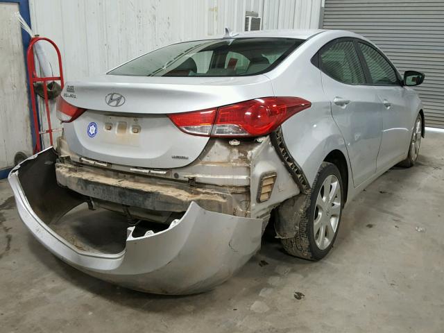 KMHDH4AE8BU149680 - 2011 HYUNDAI ELANTRA GL SILVER photo 4