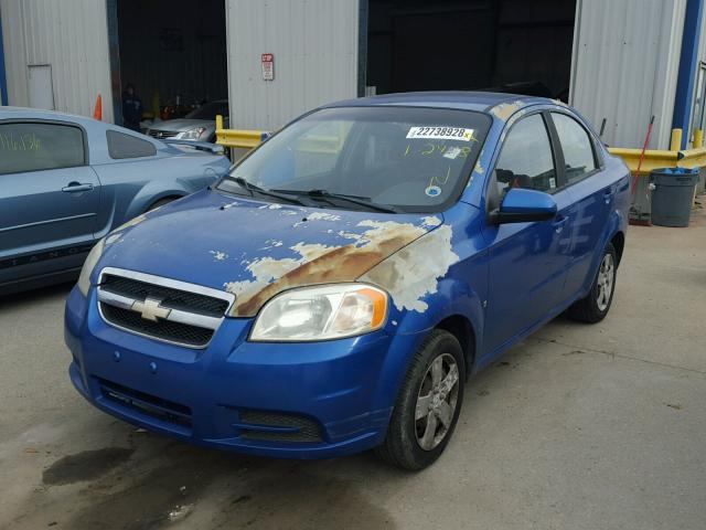 KL1TD56E19B364678 - 2009 CHEVROLET AVEO LS BLUE photo 2