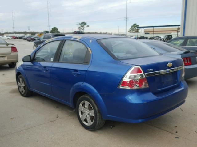 KL1TD56E19B364678 - 2009 CHEVROLET AVEO LS BLUE photo 3