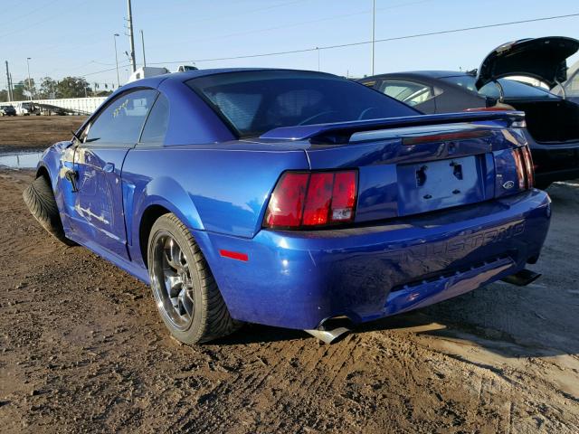 1FAFP406X4F187418 - 2004 FORD MUSTANG BLUE photo 3