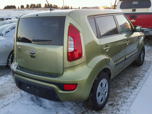 KNDJT2A52D7562495 - 2013 KIA SOUL GREEN photo 4