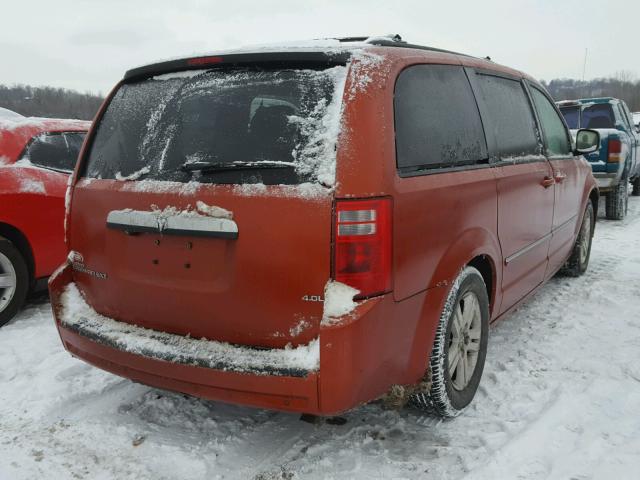 2D8HN54X68R685942 - 2008 DODGE GRAND CARA ORANGE photo 4