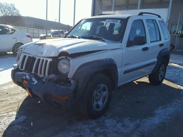 1J4GK48K84W270645 - 2004 JEEP LIBERTY SP WHITE photo 2