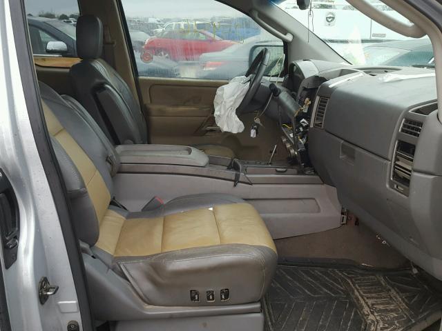 1N6AA06B94N522934 - 2004 NISSAN TITAN XE SILVER photo 5