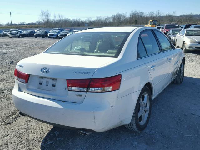 5NPEU46F16H102125 - 2006 HYUNDAI SONATA GLS WHITE photo 4