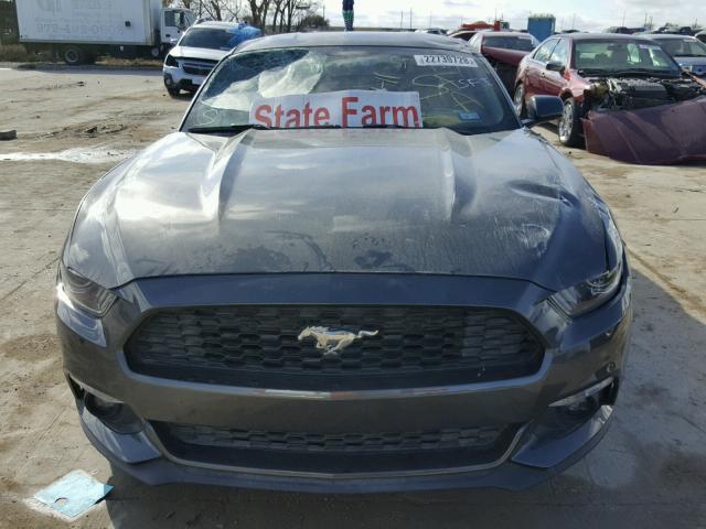 1FA6P8TH9G5205938 - 2016 FORD MUSTANG GRAY photo 10