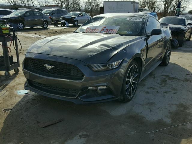 1FA6P8TH9G5205938 - 2016 FORD MUSTANG GRAY photo 2