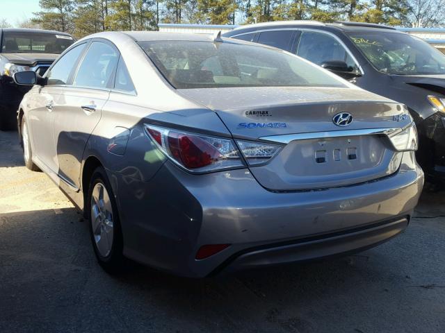 KMHEC4A46BA002785 - 2011 HYUNDAI SONATA HYB GRAY photo 3