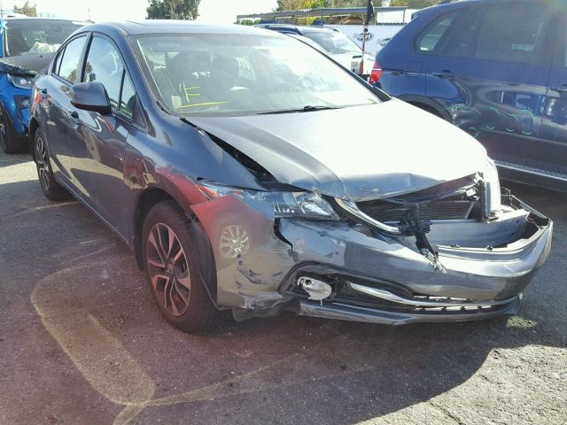 19XFB2F91DE207421 - 2013 HONDA CIVIC EXL GRAY photo 1