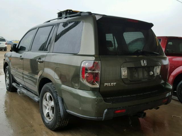 5FNYF28716B019276 - 2006 HONDA PILOT EX GREEN photo 3