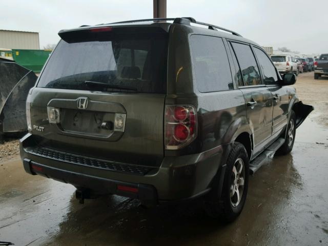 5FNYF28716B019276 - 2006 HONDA PILOT EX GREEN photo 4