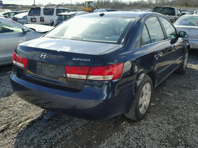 5NPET46C88H370293 - 2008 HYUNDAI SONATA GLS BLUE photo 4