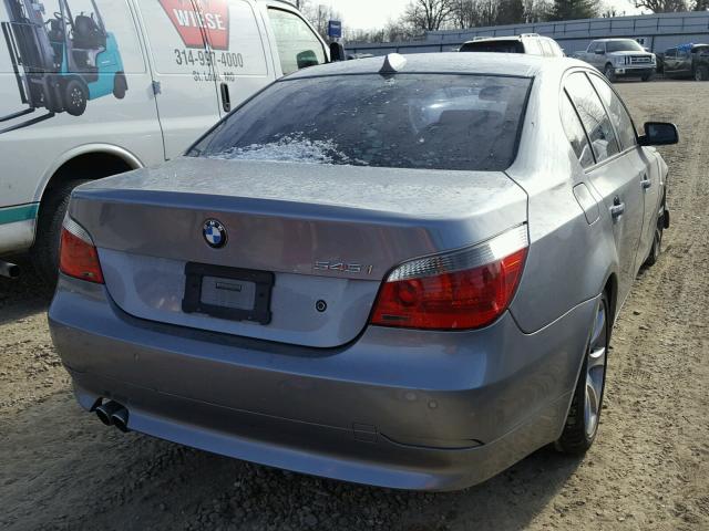 WBANB33535CN65953 - 2005 BMW 545 I GRAY photo 4