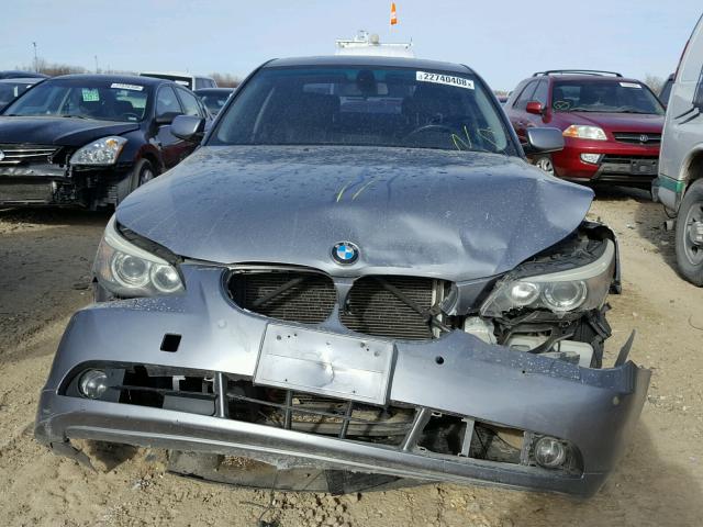 WBANB33535CN65953 - 2005 BMW 545 I GRAY photo 7