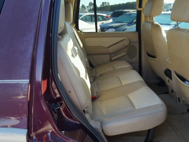 1FMEU64E76ZA17574 - 2006 FORD EXPLORER E MAROON photo 6