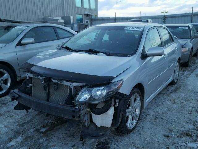 2T1BE40E79C024571 - 2009 TOYOTA COROLLA XR SILVER photo 2