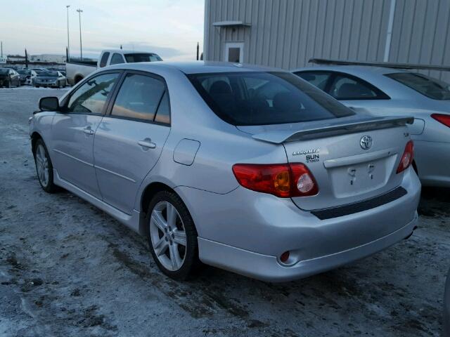 2T1BE40E79C024571 - 2009 TOYOTA COROLLA XR SILVER photo 3