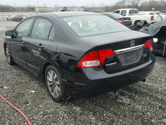 2HGFA16819H307780 - 2009 HONDA CIVIC EX შავი ფოტო 3