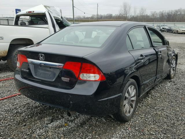 2HGFA16819H307780 - 2009 HONDA CIVIC EX შავი ფოტო 4