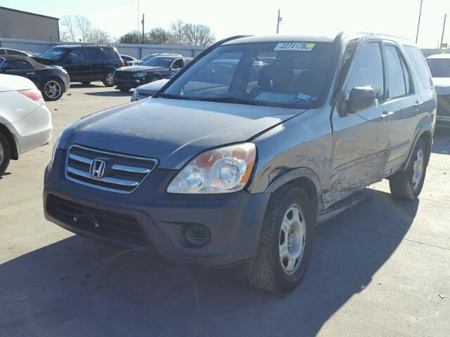 JHLRD78595C029784 - 2005 HONDA CR-V LX GRAY photo 2