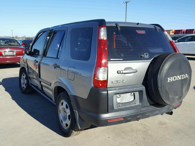 JHLRD78595C029784 - 2005 HONDA CR-V LX GRAY photo 3