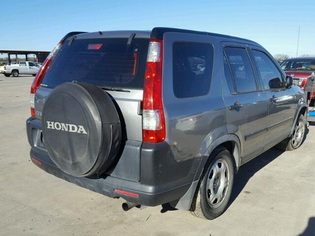 JHLRD78595C029784 - 2005 HONDA CR-V LX GRAY photo 4