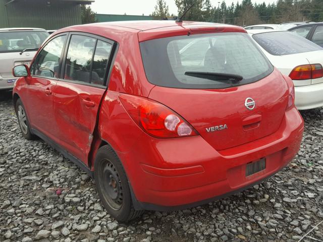 3N1BC1CP1CL365599 - 2012 NISSAN VERSA S RED photo 3