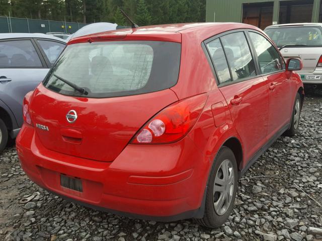 3N1BC1CP1CL365599 - 2012 NISSAN VERSA S RED photo 4