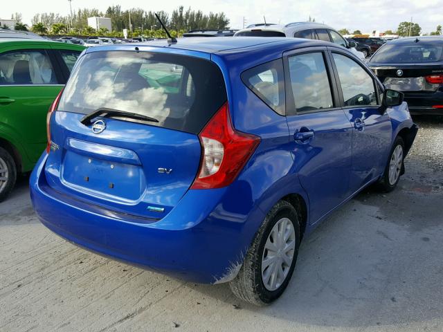 3N1CE2CP3FL389802 - 2015 NISSAN VERSA NOTE BLUE photo 4