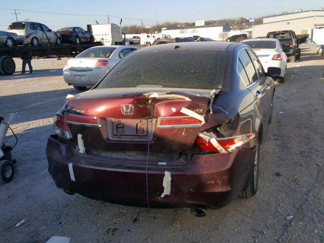 1HGCP3F84BA025764 - 2011 HONDA ACCORD EXL BURGUNDY photo 4