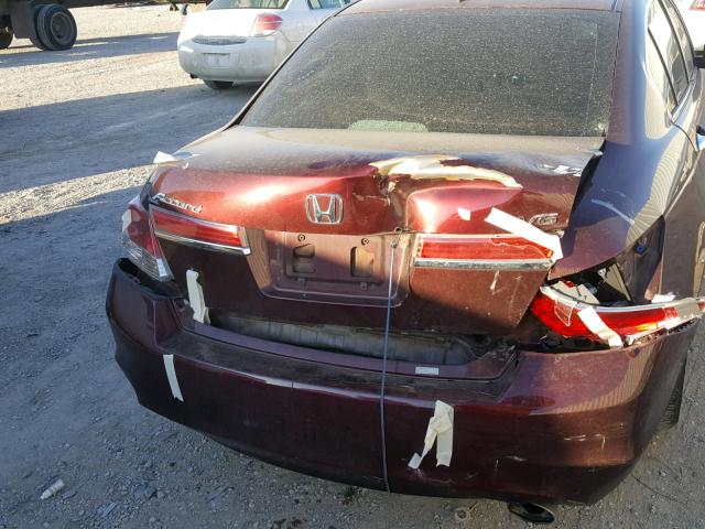 1HGCP3F84BA025764 - 2011 HONDA ACCORD EXL BURGUNDY photo 9