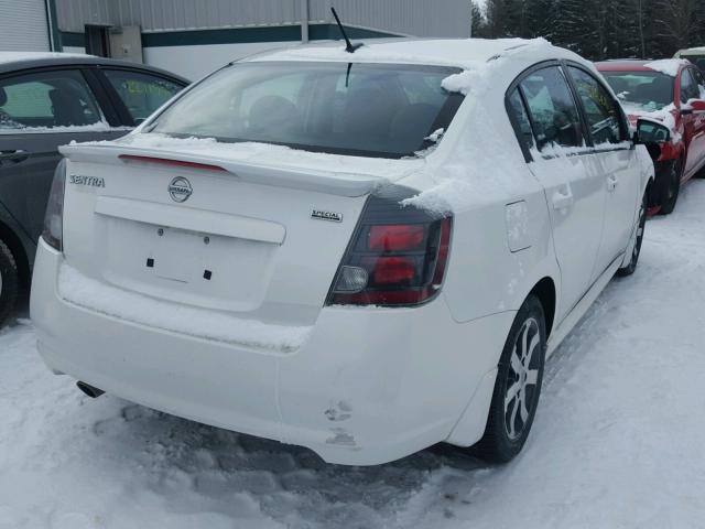 3N1AB6AP1CL749185 - 2012 NISSAN SENTRA 2.0 WHITE photo 4