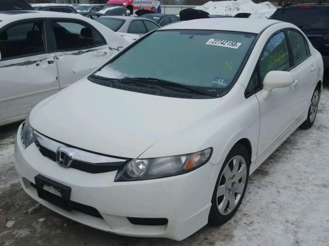 2HGFA16589H526483 - 2009 HONDA CIVIC LX WHITE photo 2