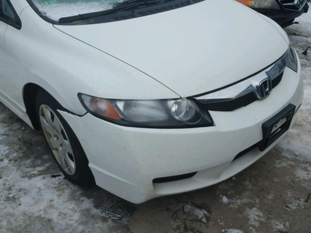 2HGFA16589H526483 - 2009 HONDA CIVIC LX WHITE photo 9