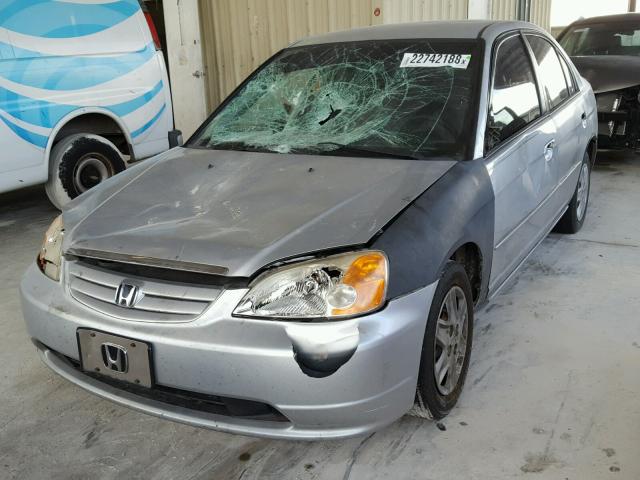 2HGES16533H620612 - 2003 HONDA CIVIC LX GRAY photo 2