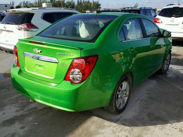 1G1JC5SH7F4200542 - 2015 CHEVROLET SONIC LT GREEN photo 4