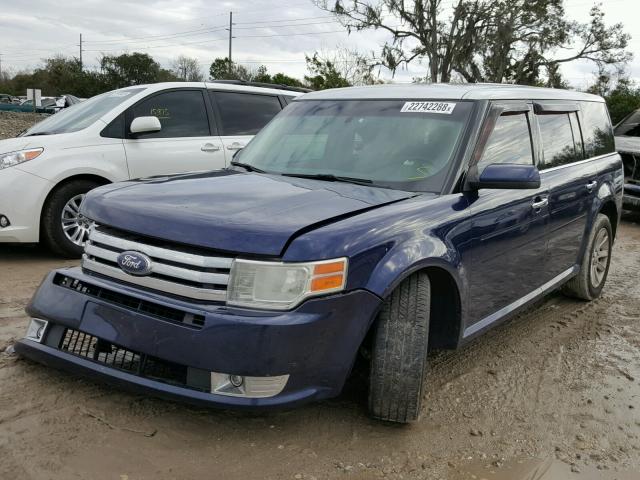 2FMGK5CC8BBD08980 - 2011 FORD FLEX SEL BLUE photo 2