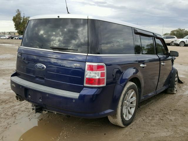 2FMGK5CC8BBD08980 - 2011 FORD FLEX SEL BLUE photo 4