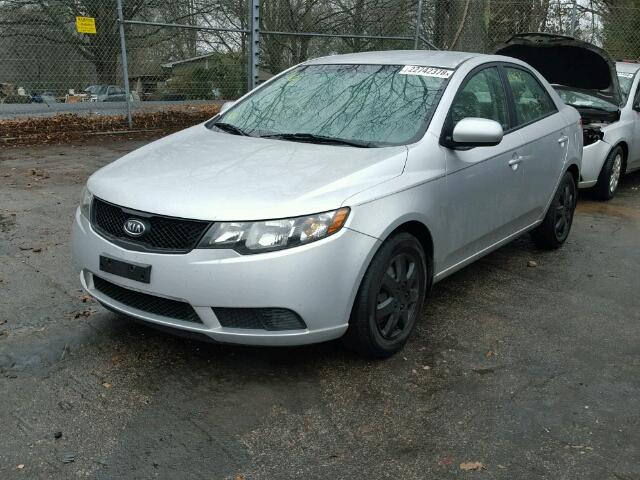 KNAFT4A27A5849374 - 2010 KIA FORTE LX SILVER photo 2