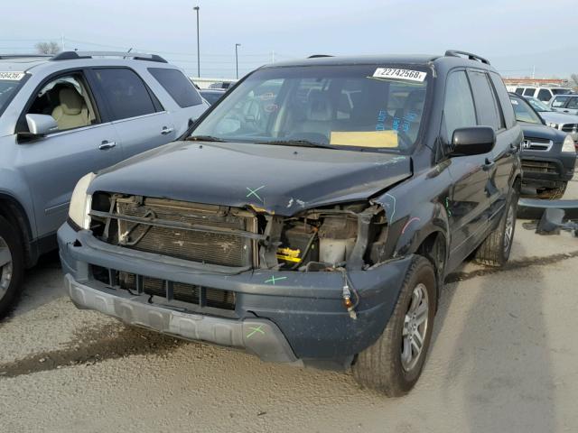 2HKYF18684H550040 - 2004 HONDA PILOT EXL BLACK photo 2