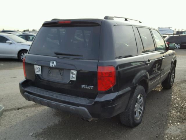 2HKYF18684H550040 - 2004 HONDA PILOT EXL BLACK photo 4