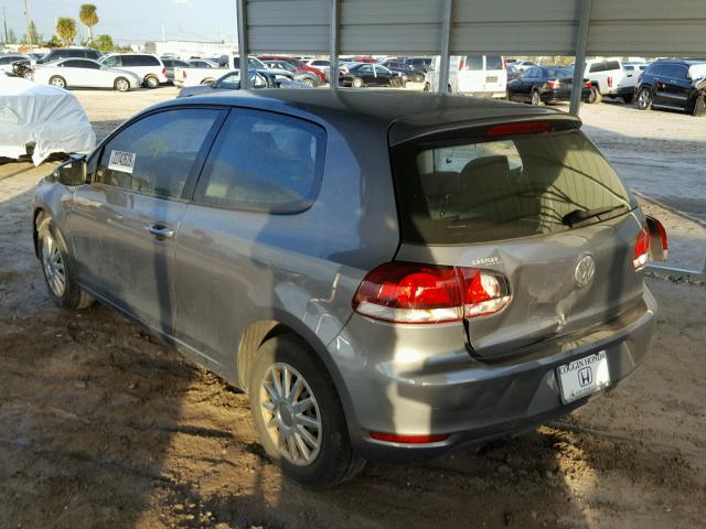 WVWBA7AJ8BW080699 - 2011 VOLKSWAGEN GOLF GRAY photo 3