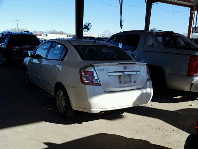 3N1AB6AP9BL726610 - 2011 NISSAN SENTRA 2.0 WHITE photo 3