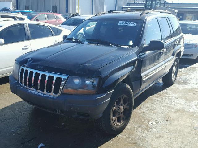 1J4GW48S51C613526 - 2001 JEEP GRAND CHER BLACK photo 2