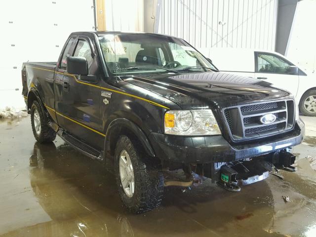 1FTRF14W55NA65351 - 2005 FORD F150 BLACK photo 1